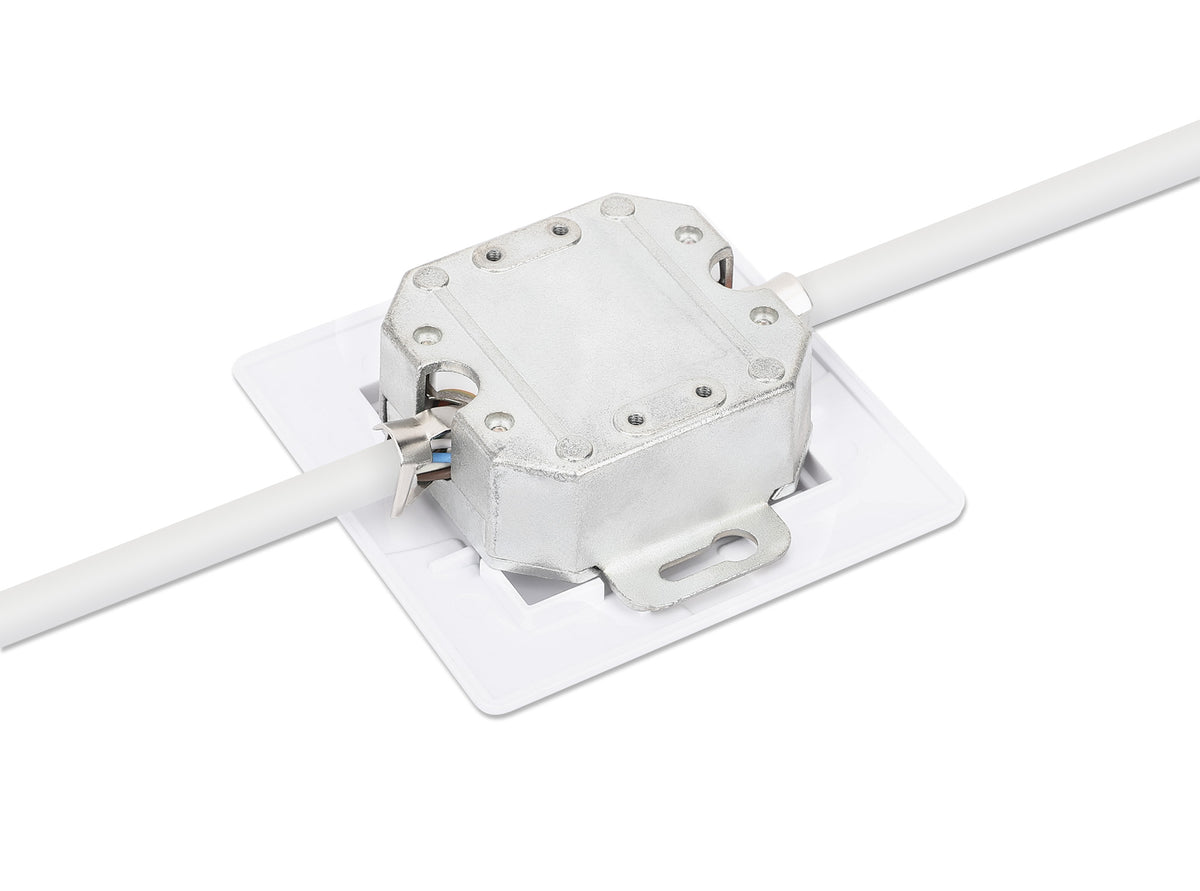 2-Port Cat6 10G Shielded RJ45 Wall Plate Image 6