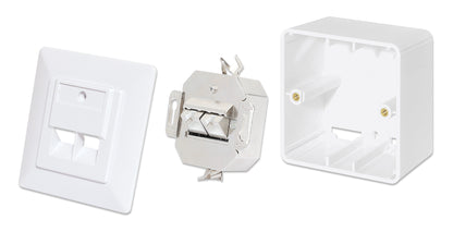 2-Port Cat6a 10G Shielded RJ45 Wall Plate Image 7