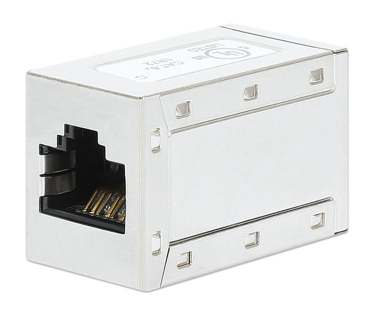 Cat6a 10G Shielded Modular RJ45 Inline Coupler Image 1