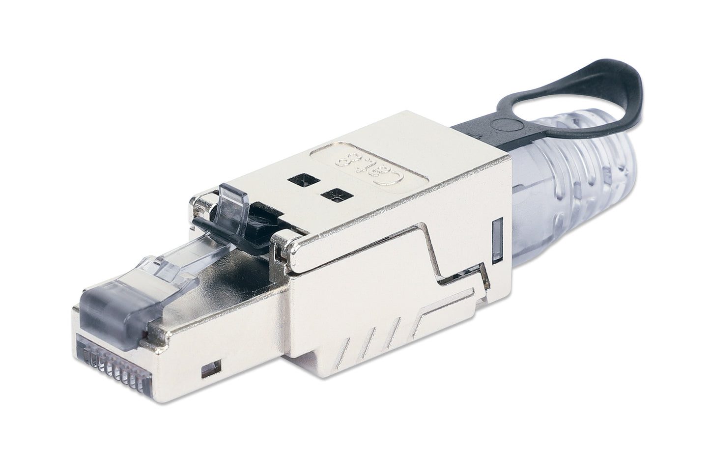 Cat8.1 40G Shielded Toolless RJ45 Modular Field Termination Plug with Pull-ring Release Image 1