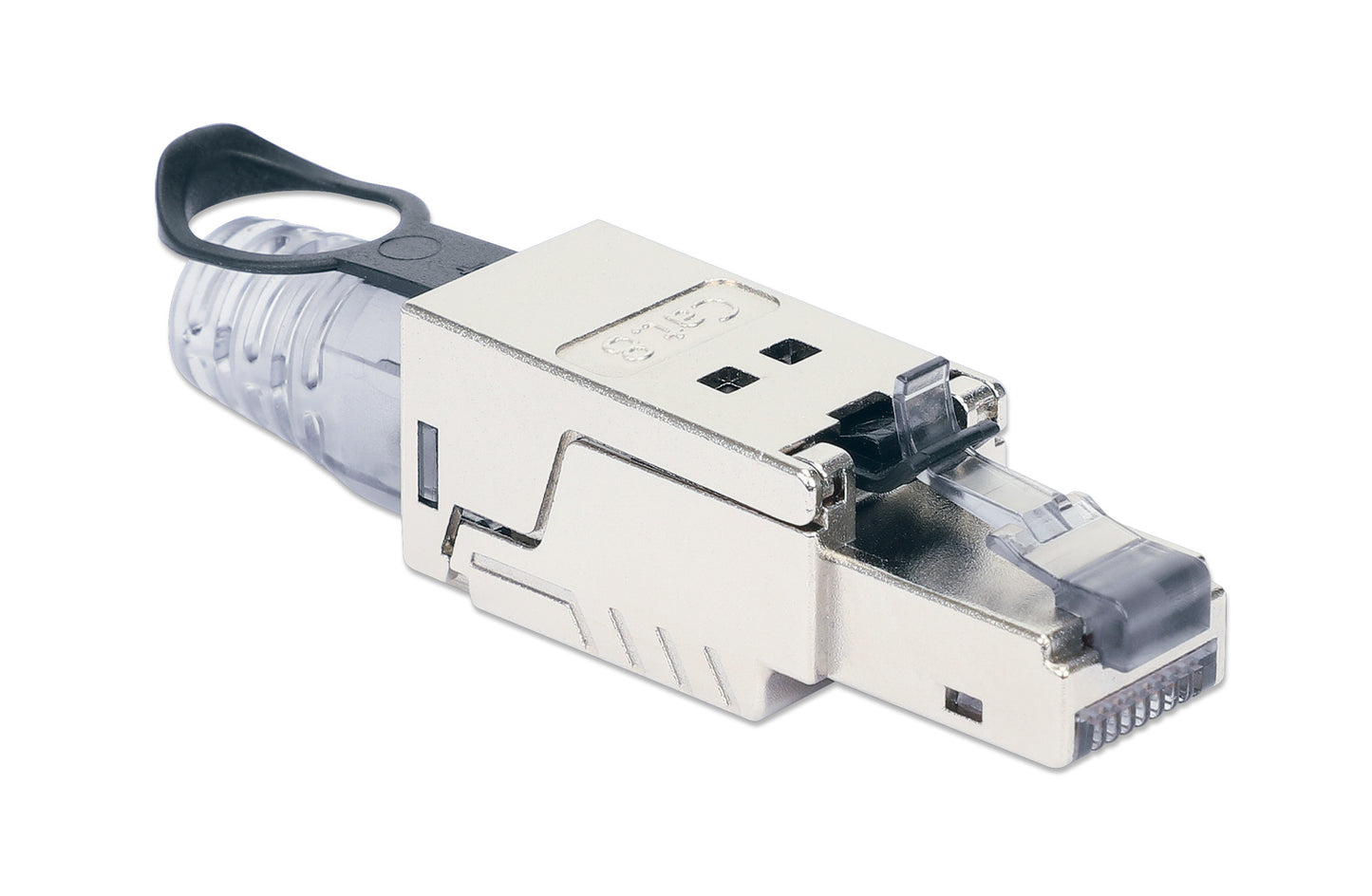 Cat8.1 40G Shielded Toolless RJ45 Modular Field Termination Plug with Pull-ring Release Image 2