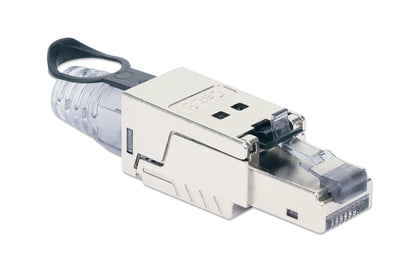 Cat8.1 40G Shielded Toolless RJ45 Modular Field Termination Plug with Pull-ring Release Image 2