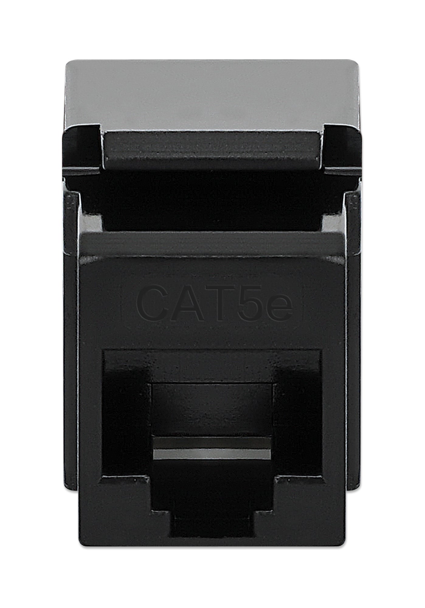 Cat5e Slim Punch-Down Keystone Jack, Black Image 3