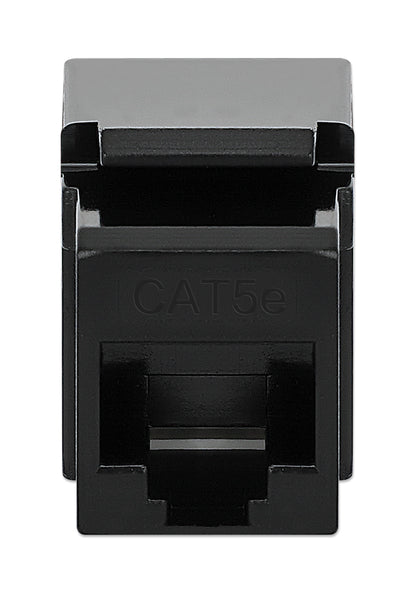 Cat5e Slim Punch-Down Keystone Jack, Black Image 3