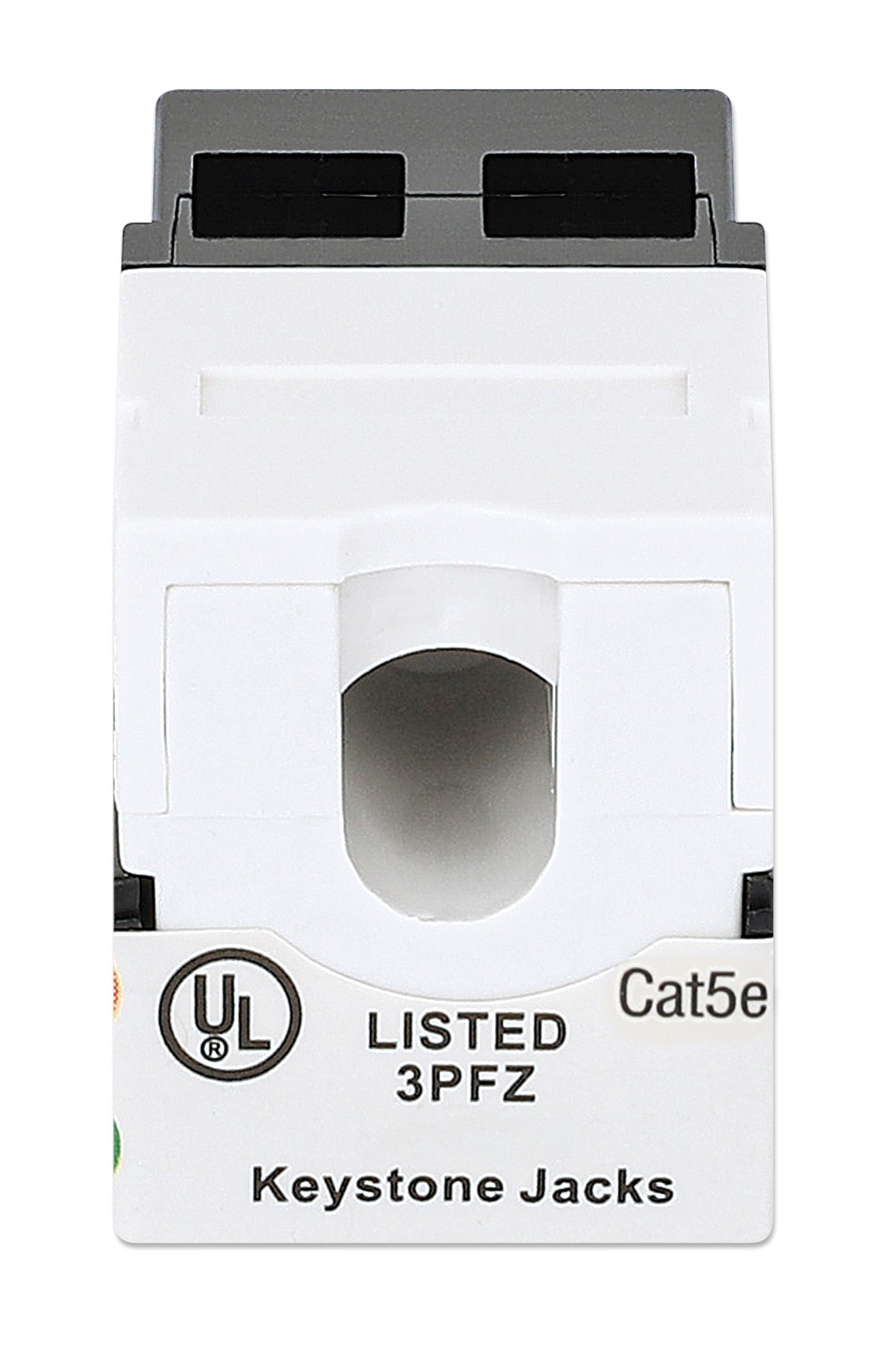Cat5e Slim Punch-Down Keystone Jack, Black Image 4