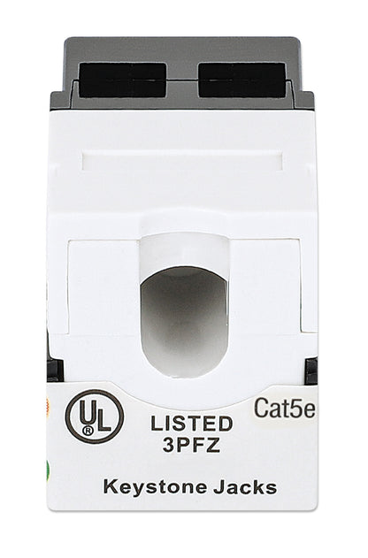 Cat5e Slim Punch-Down Keystone Jack, Black Image 4