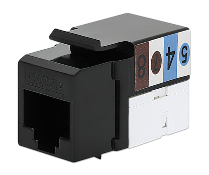 Cat5e Slim Punch-Down Keystone Jack, Black Image 1