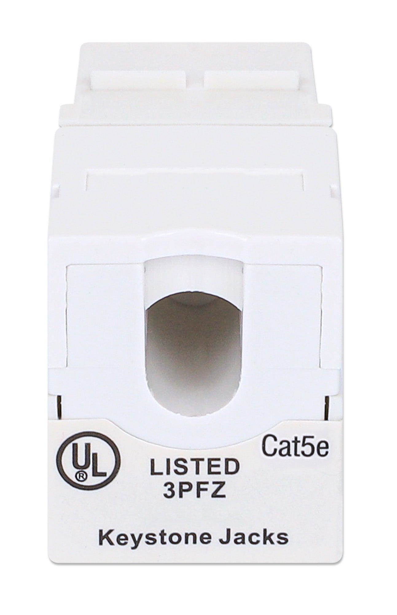 Cat5e Slim Punch-Down Keystone Jack, White Image 4