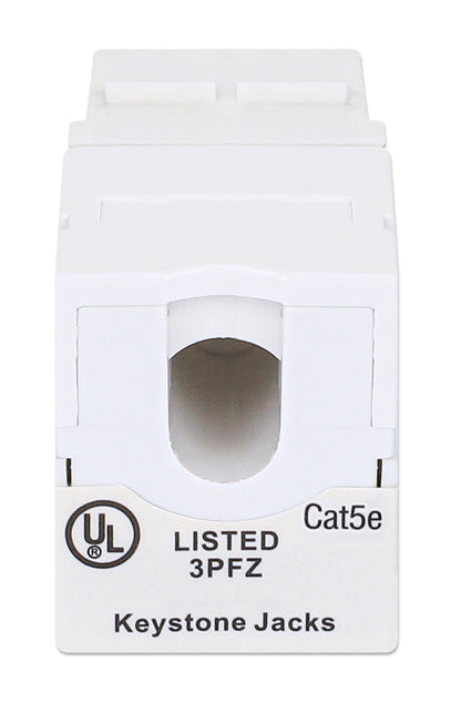 Cat5e Slim Punch-Down Keystone Jack, White Image 4