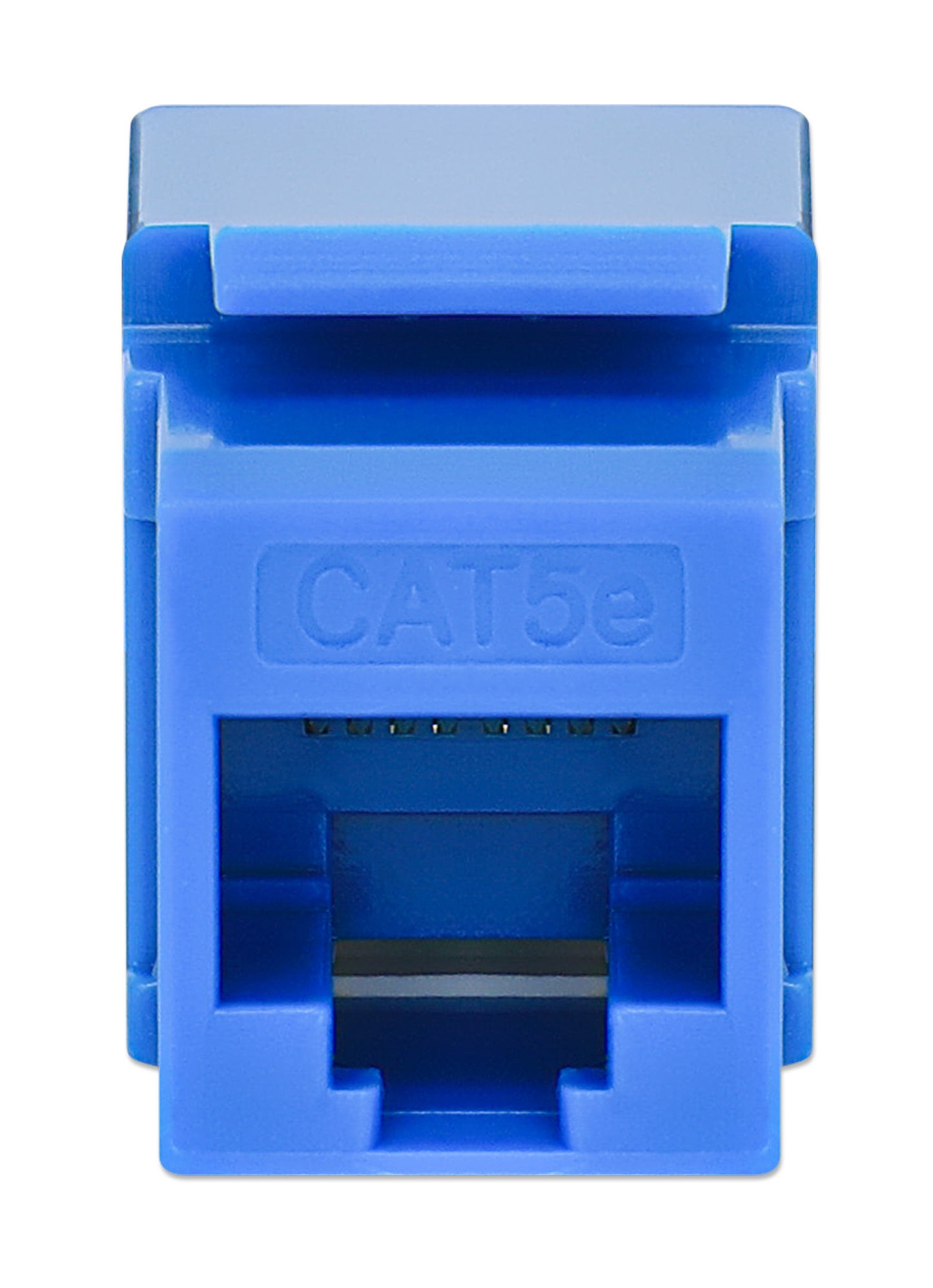 Cat5e Slim Punch-Down Keystone Jack, Blue Image 3