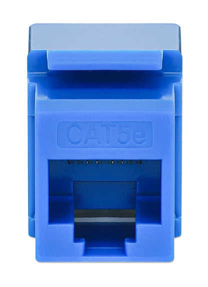Cat5e Slim Punch-Down Keystone Jack, Blue Image 3