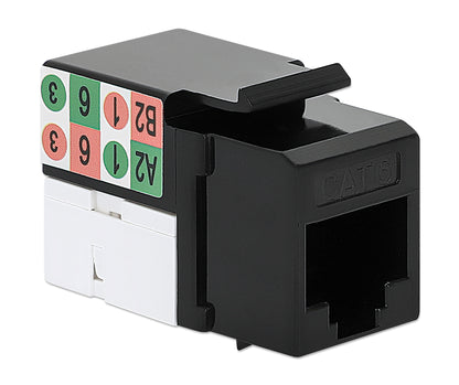 Cat6 Slim Punch-Down Keystone Jack, Black Image 2