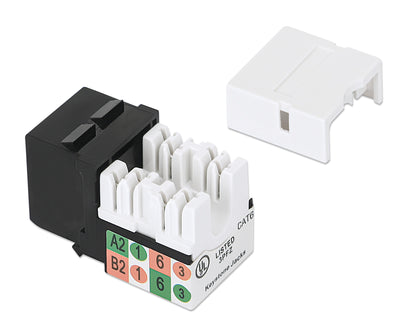 Cat6 Slim Punch-Down Keystone Jack, Black Image 5