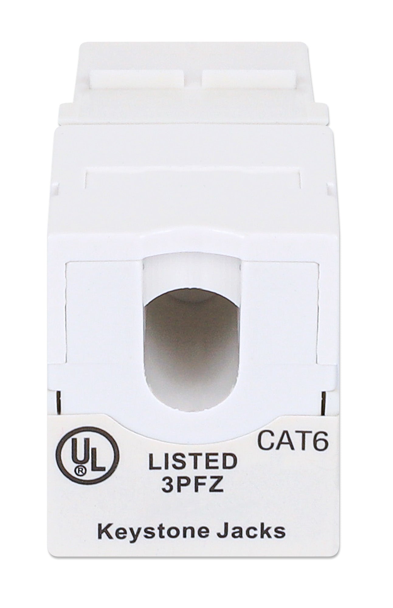 Cat6 Slim Punch-Down Keystone Jack, White Image 4