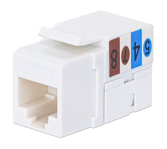 Cat6 Slim Punch-Down Keystone Jack, White Image 1