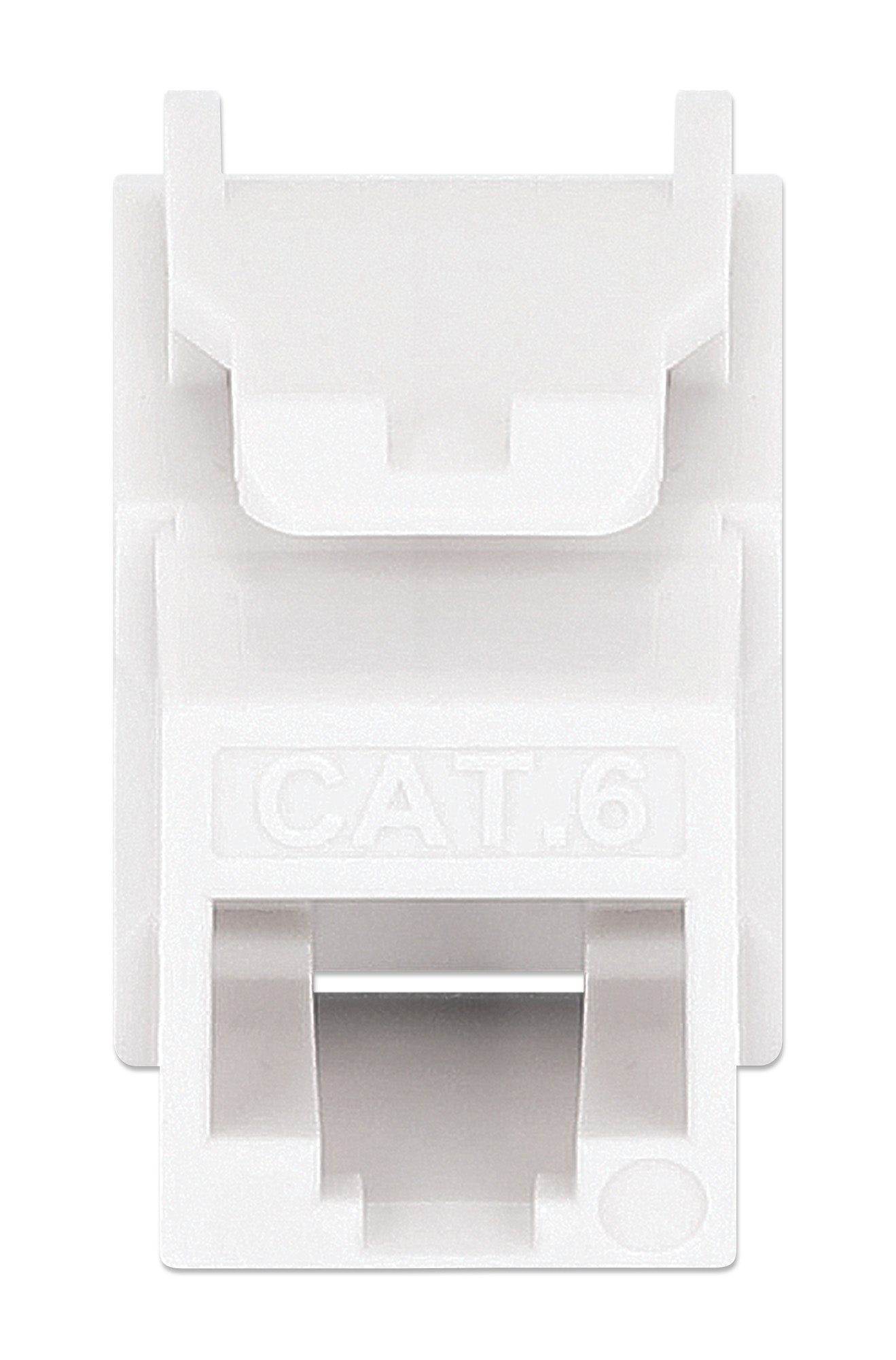 Cat6 Slim Keystone Jack with Punch-Down Stand, White, 25-Pack Image 4