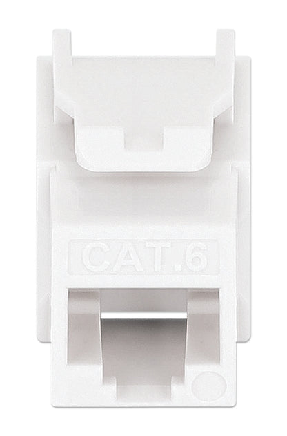 Cat6 Slim Keystone Jack with Punch-Down Stand, White, 25-Pack Image 4