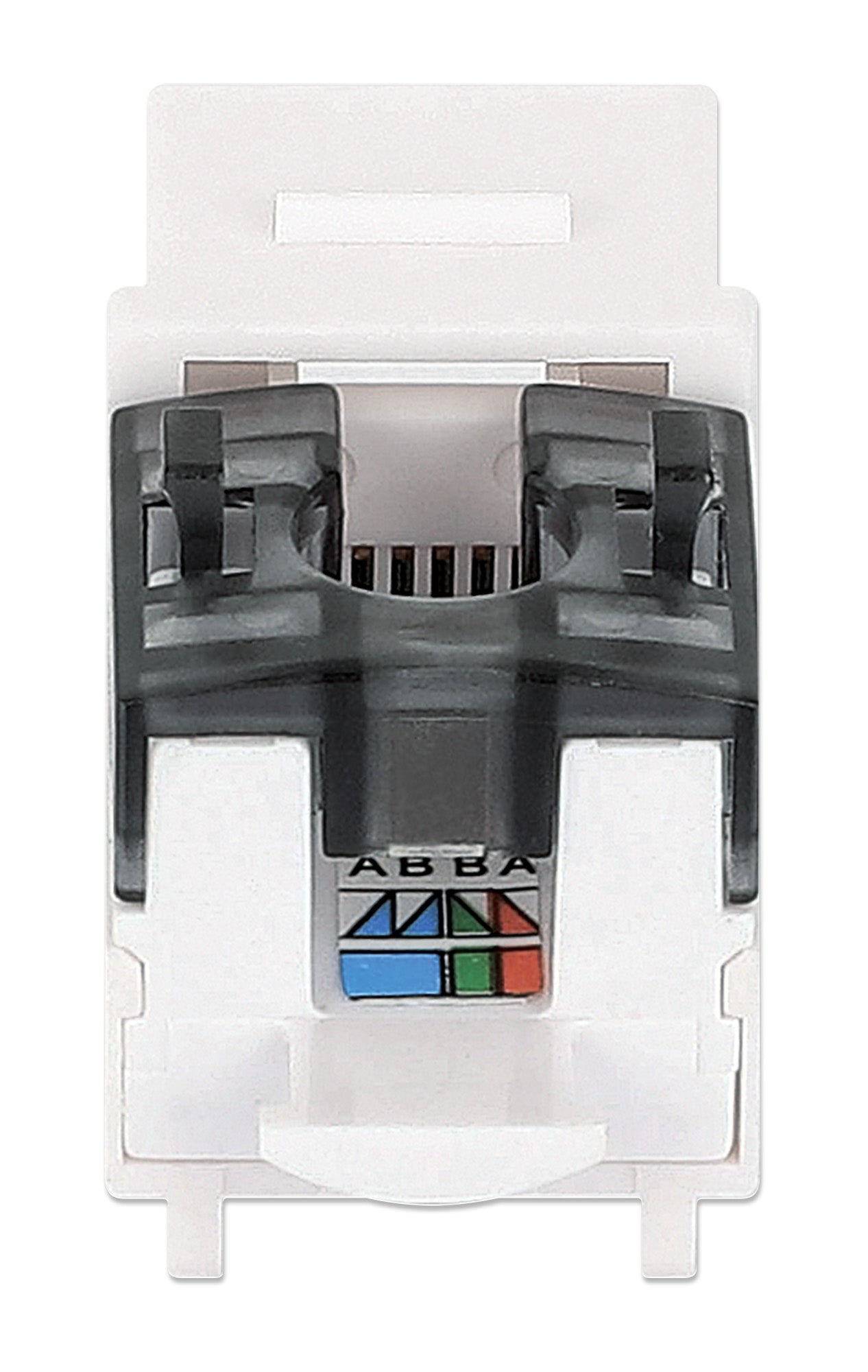Cat6 Slim Keystone Jack with Punch-Down Stand, White, 25-Pack Image 5