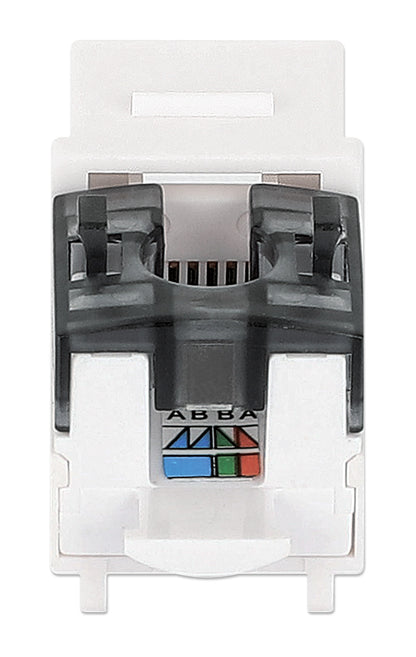 Cat6 Slim Keystone Jack with Punch-Down Stand, White, 25-Pack Image 5