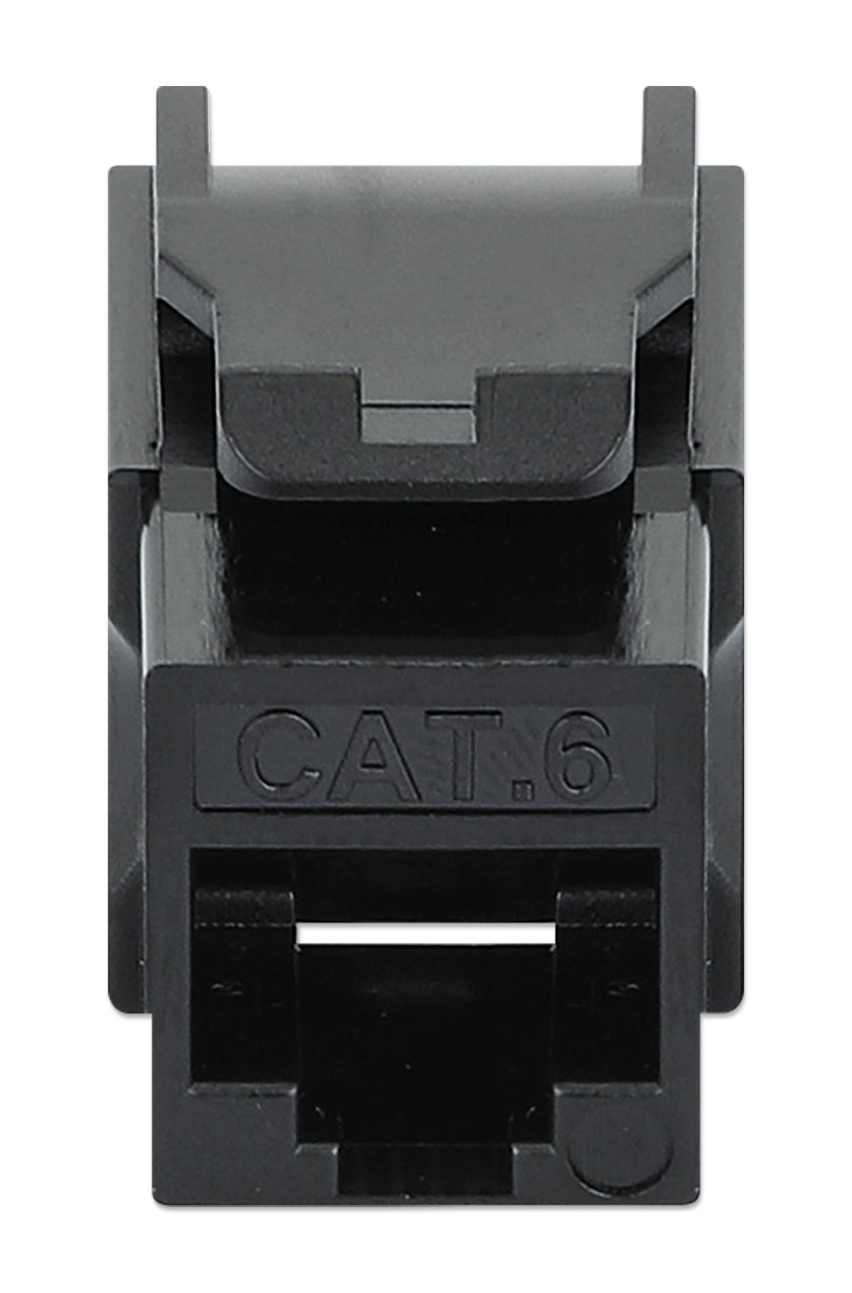 Cat6 Slim Keystone Jack with Punch-Down Stand, Black, 25-Pack Image 4