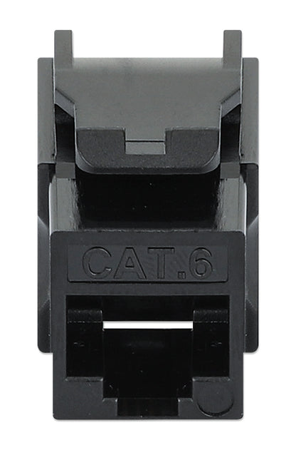 Cat6 Slim Keystone Jack with Punch-Down Stand, Black, 25-Pack Image 4