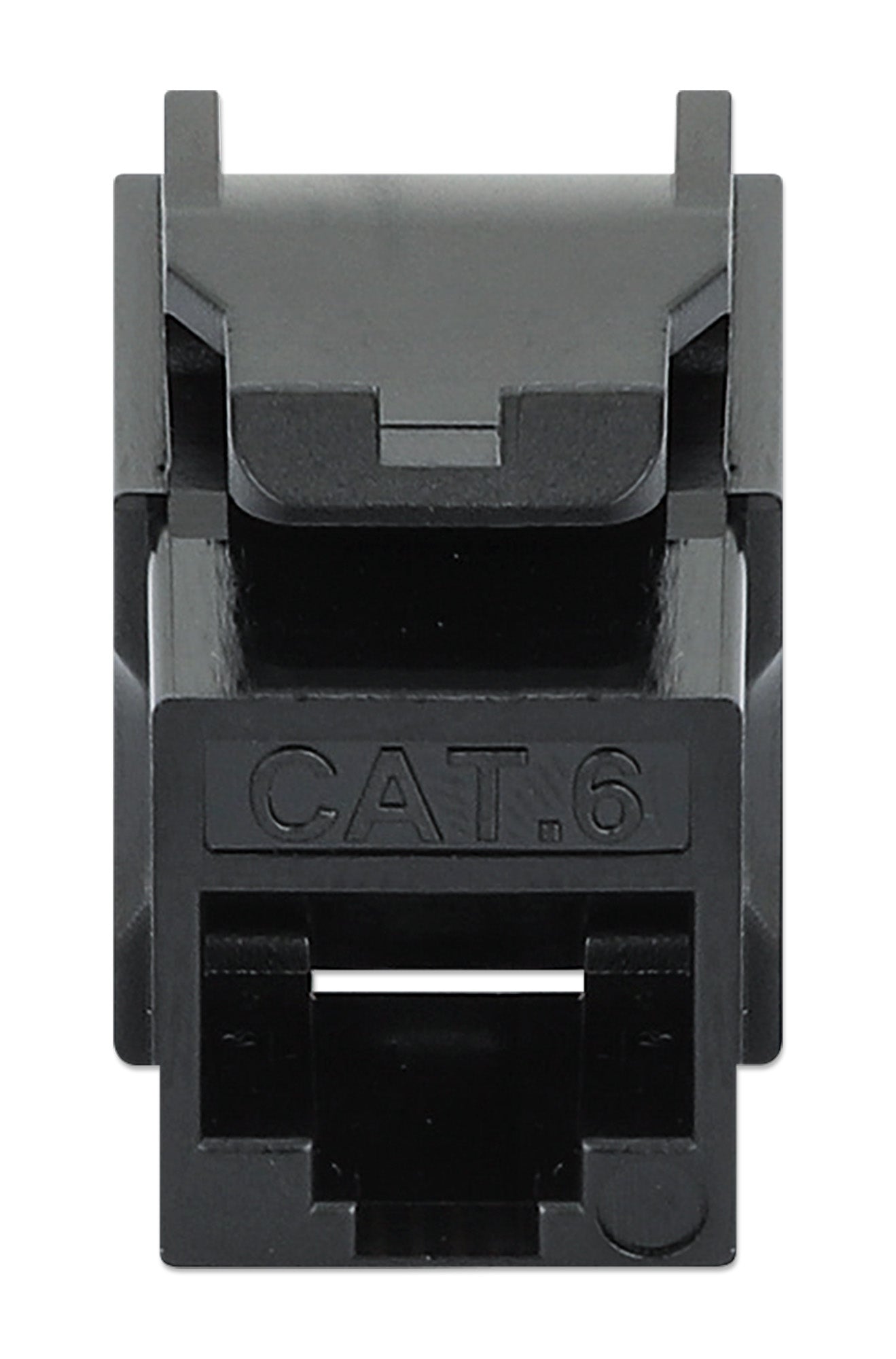 Cat6 Slim Keystone Jack with Punch-Down Stand, Black, 25-Pack Image 4
