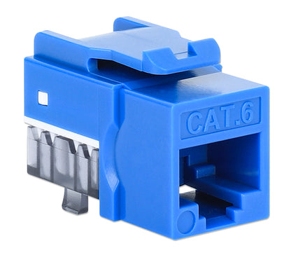 Cat6 Slim Keystone Jack with Punch-Down Stand, Blue, 25-Pack Image 3