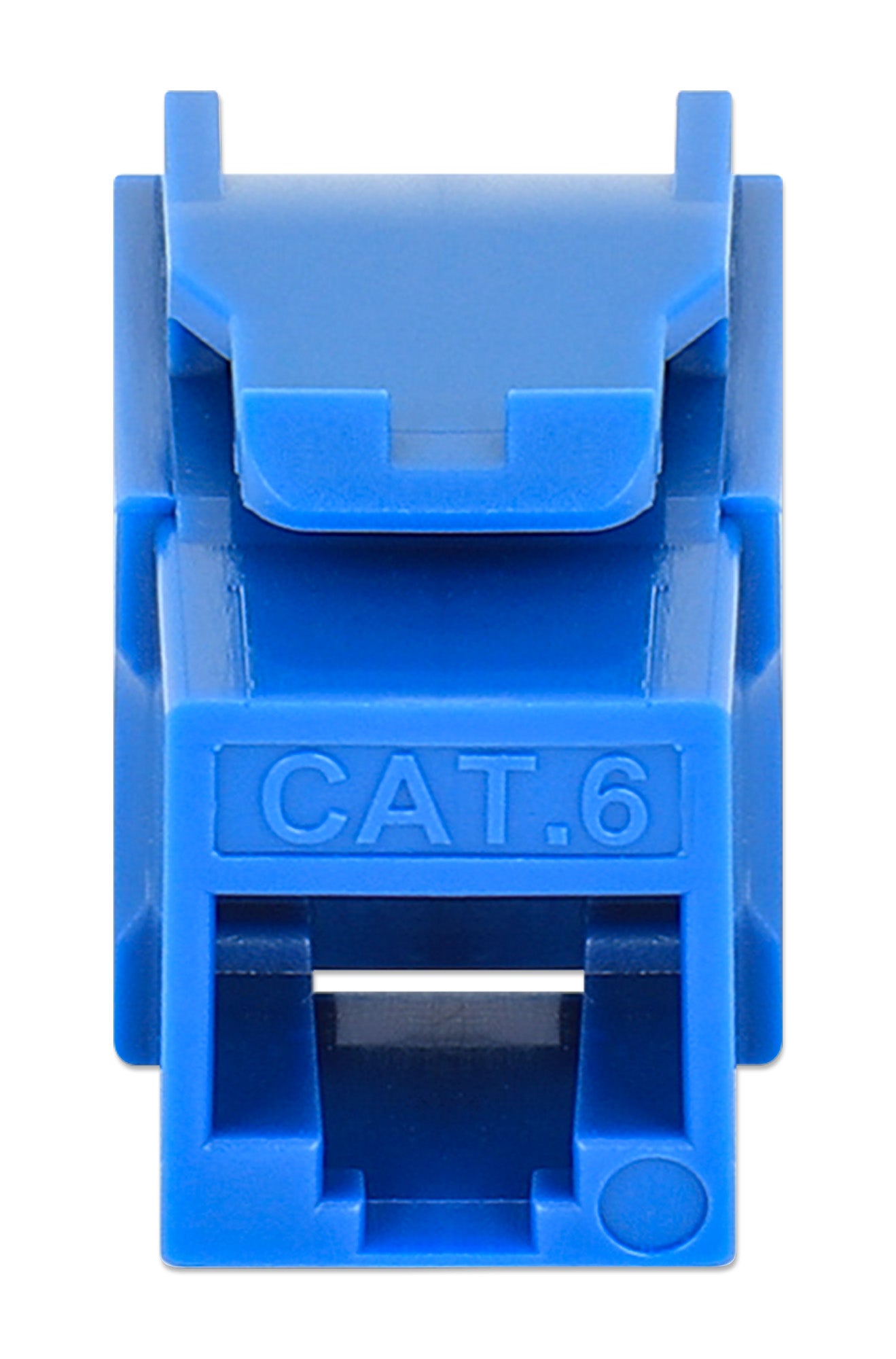 Cat6 Slim Keystone Jack with Punch-Down Stand, Blue, 25-Pack Image 4