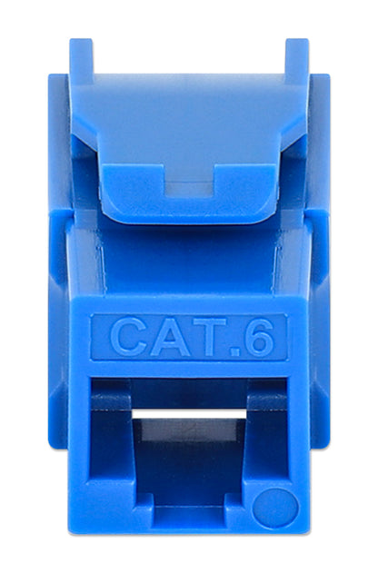 Cat6 Slim Keystone Jack with Punch-Down Stand, Blue, 25-Pack Image 4