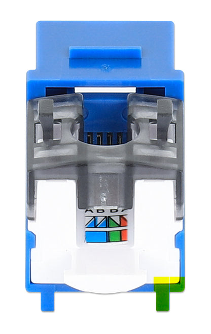 Cat6 Slim Keystone Jack with Punch-Down Stand, Blue, 25-Pack Image 5