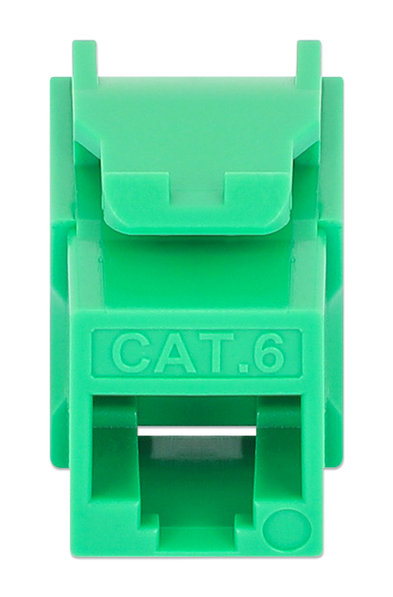 Cat6 Slim Keystone Jack with Punch-Down Stand, Green, 25-Pack Image 4