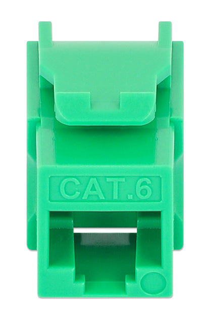 Cat6 Slim Keystone Jack with Punch-Down Stand, Green, 25-Pack Image 4