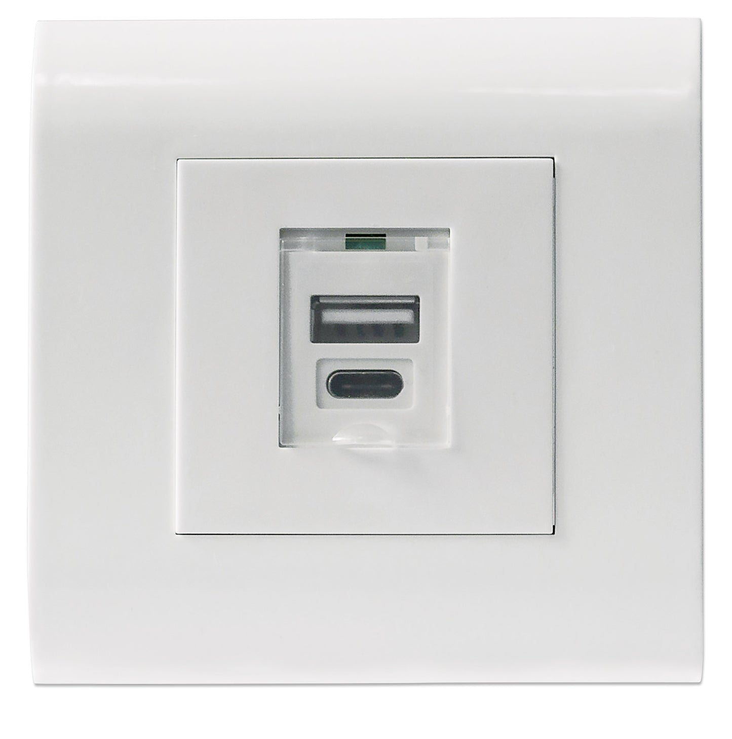 2-Port USB-A & USB-C Wall Outlet with Faceplate Image 1