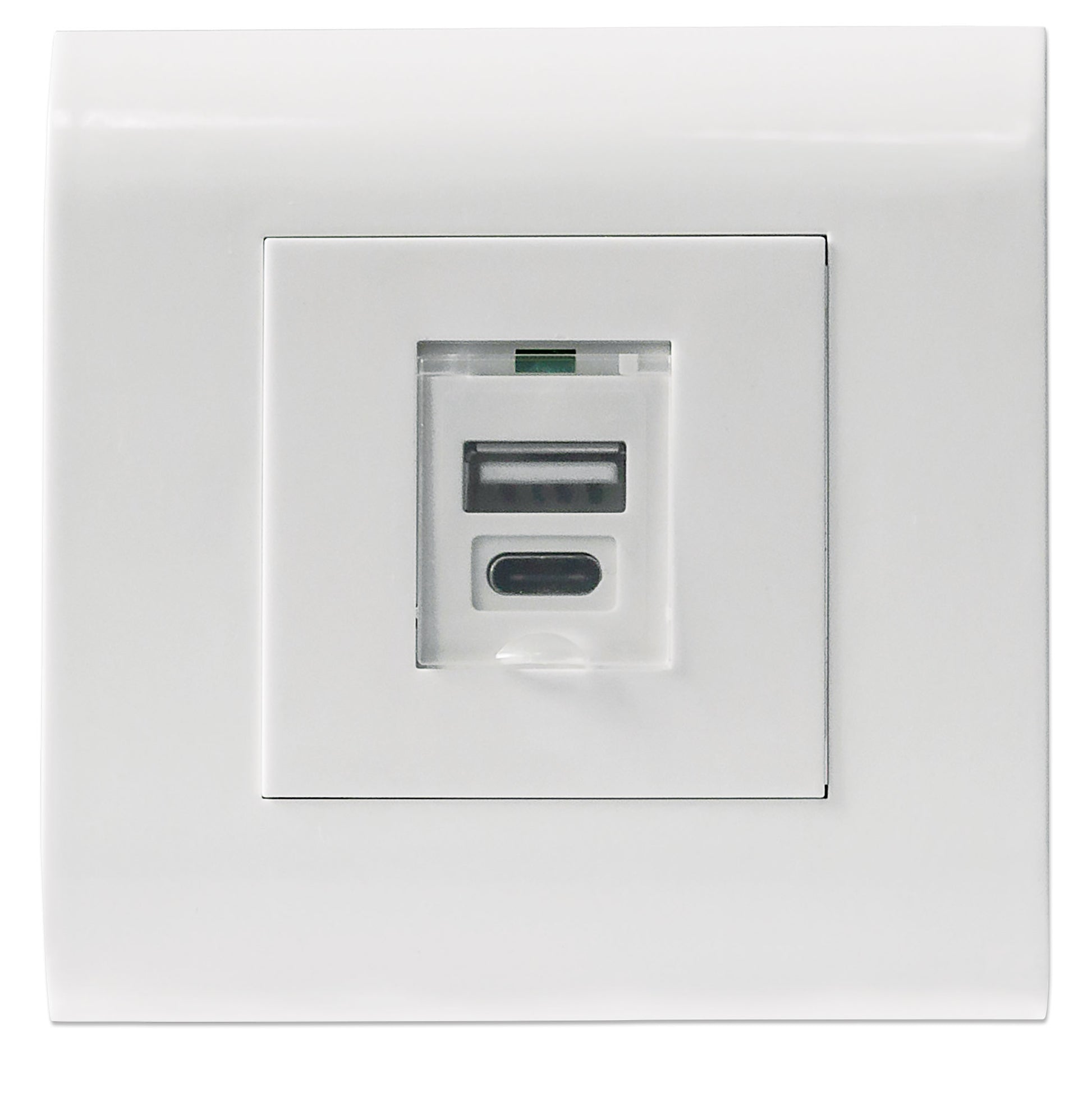 2-Port USB-A & USB-C Wall Outlet with Faceplate Image 1
