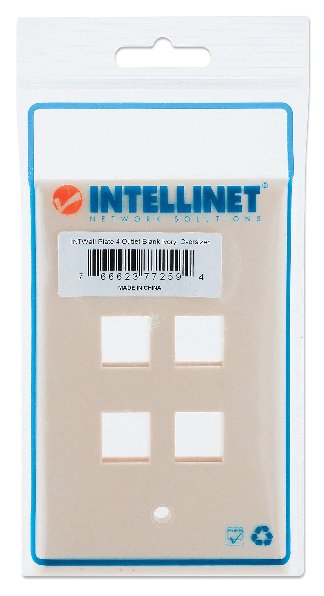 4-Outlet Oversized Keystone Wall Plate Packaging Image 2