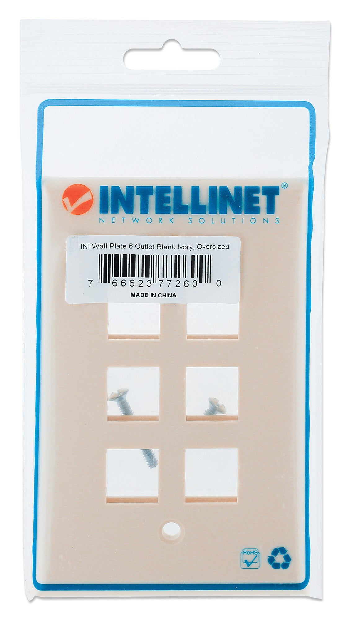 6-Outlet Oversized Keystone Wall Plate Packaging Image 2