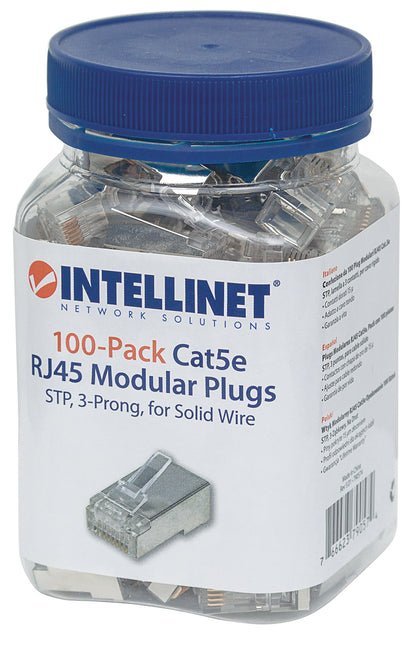 100-Pack Cat5e RJ45 Modular Plugs Packaging Image 2