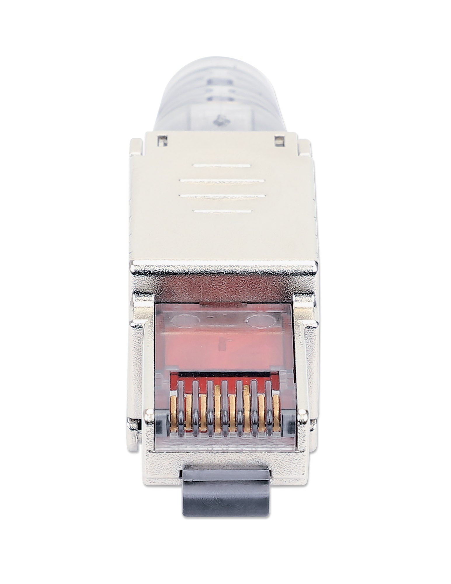 Cat6a 10G Shielded Toolless RJ45 Modular Field Termination Plug with Pull-ring Release Image 4