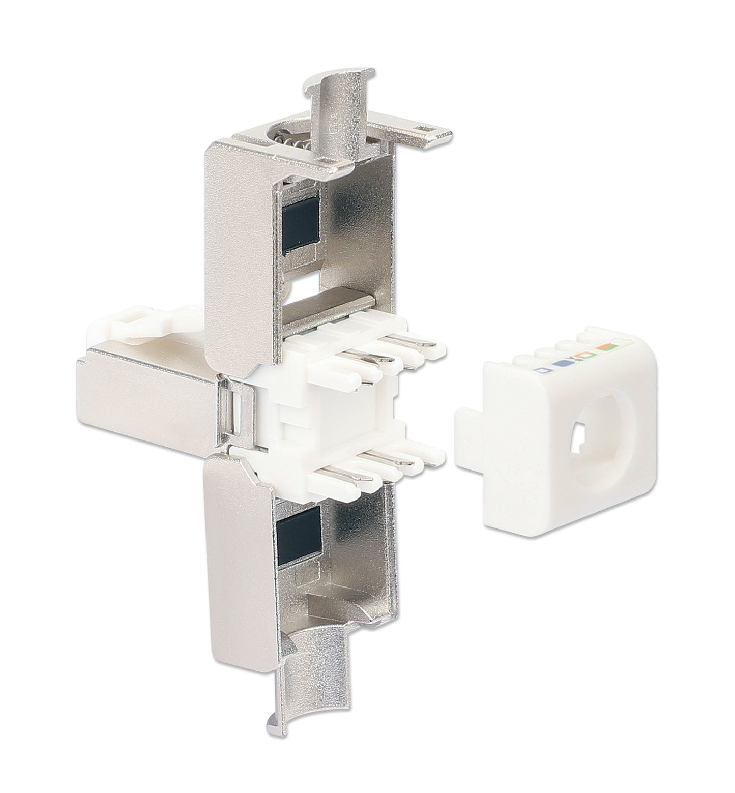 Cat6a 10G Shielded Toolless RJ45 Modular Field Termination Plug Image 5