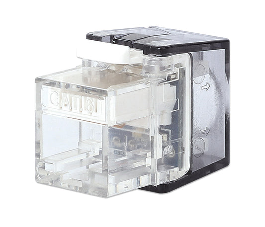 Port Identifier Cat6 Toolless Keystone Jack with LED, Transparent, 25-Pack Image 1