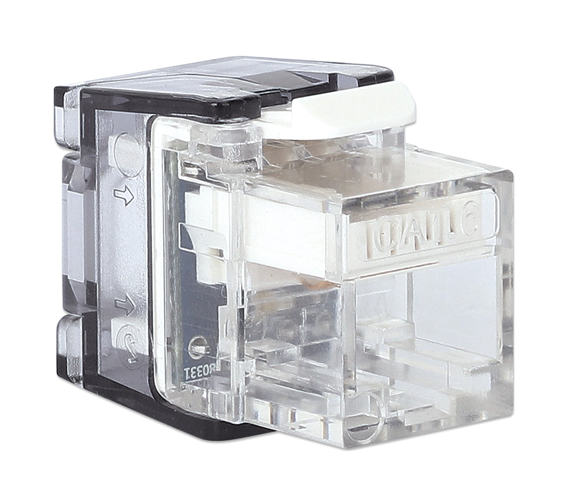 Port Identifier Cat6 Toolless Keystone Jack with LED, Transparent, 25-Pack Image 2