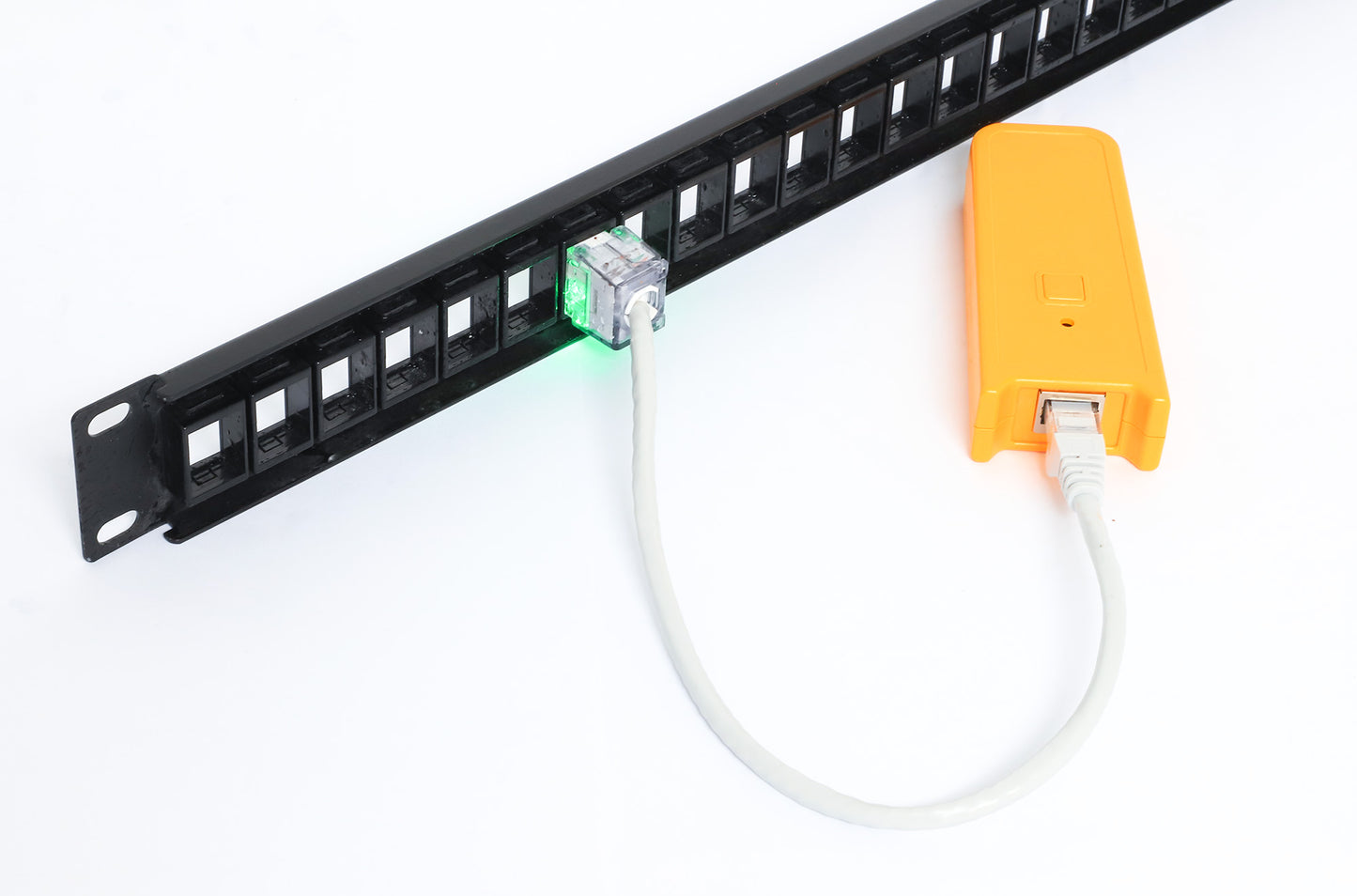 Port Identifier Cat6 Toolless Keystone Jack with LED, Transparent, 25-Pack Image 7
