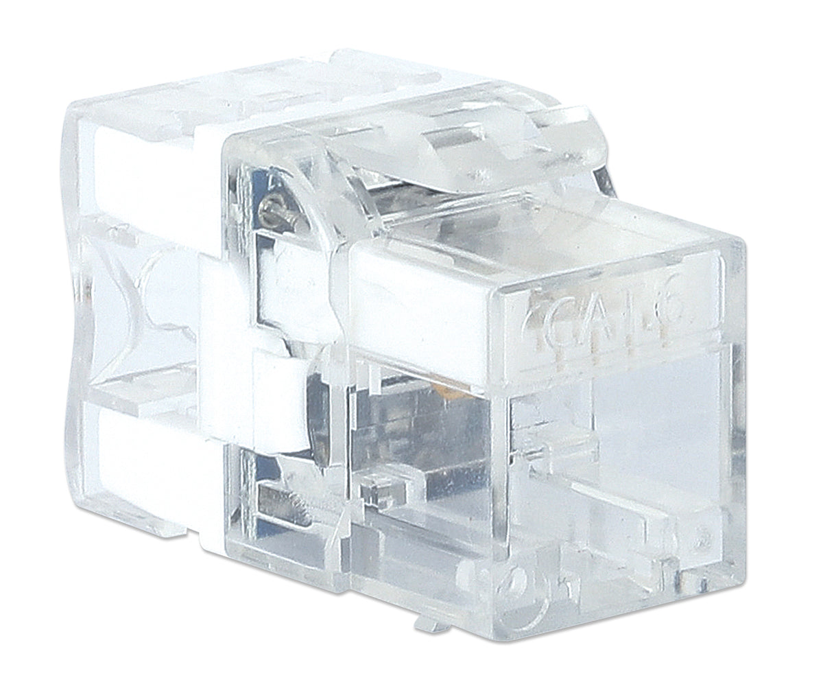 Port Identifier Cat6 Punch-Down Keystone Jack with LED, Transparent, 25-Pack Image 2