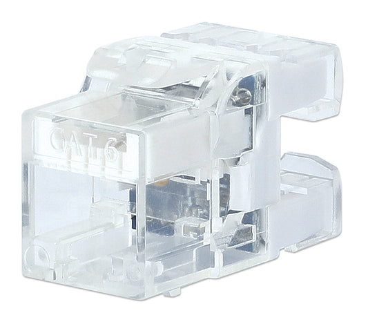Port Identifier Cat6 Punch-Down Keystone Jack with LED, Transparent, 25-Pack Image 1