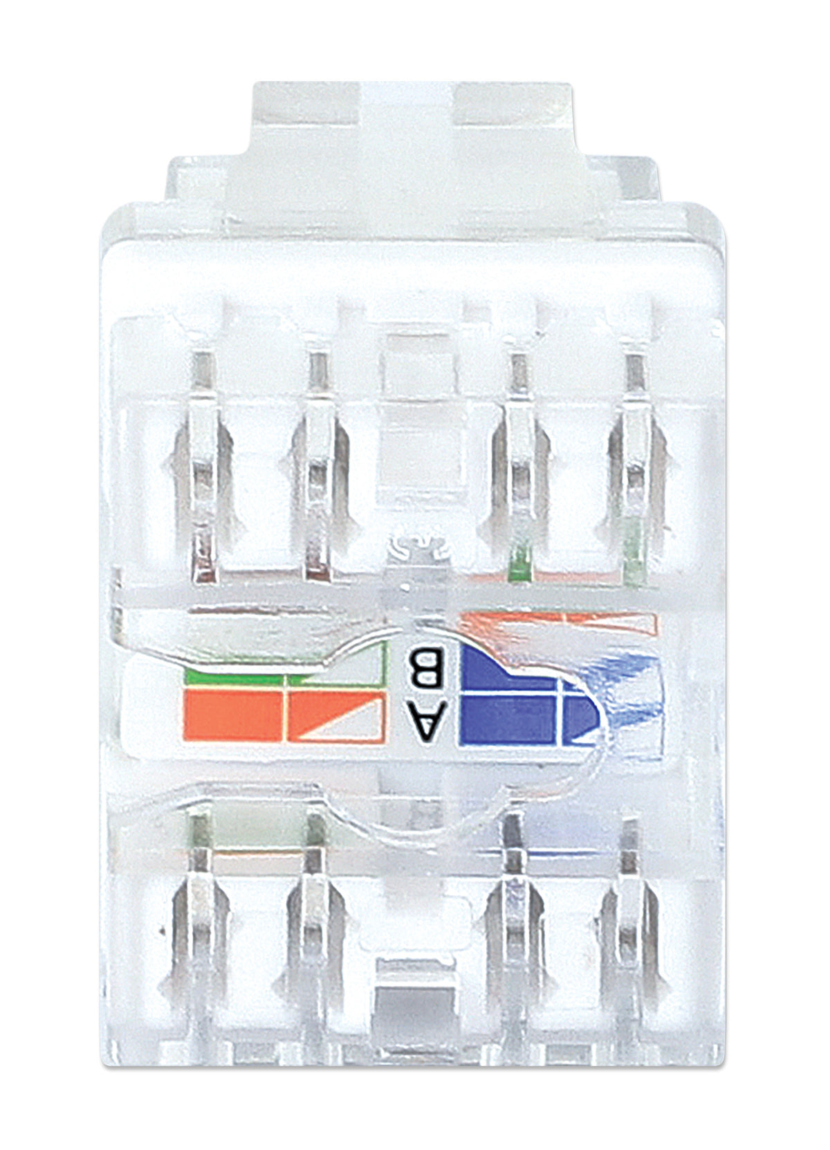 Port Identifier Cat6 Punch-Down Keystone Jack with LED, Transparent, 25-Pack Image 4