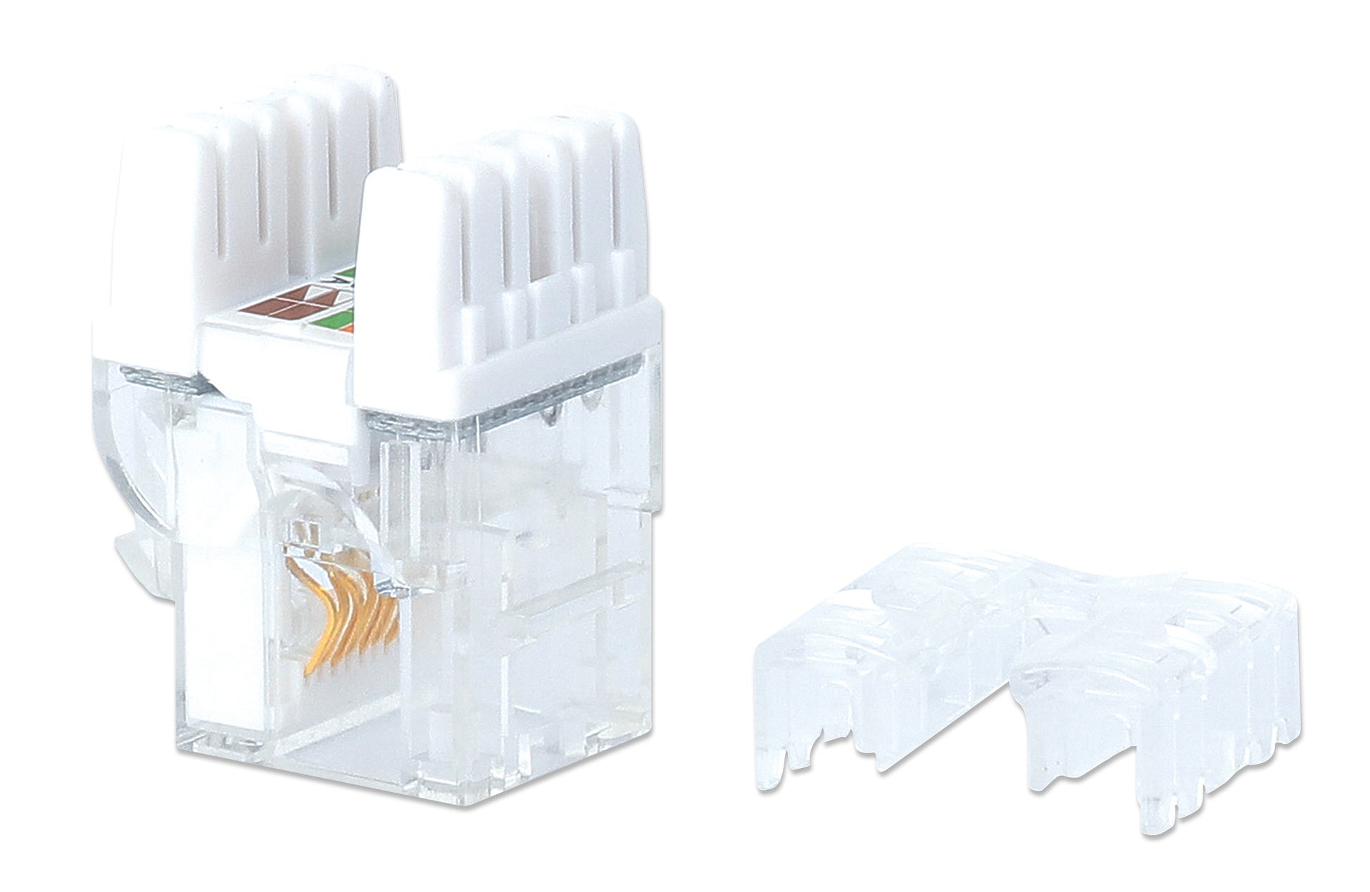 Port Identifier Cat6 Punch-Down Keystone Jack with LED, Transparent, 25-Pack Image 5