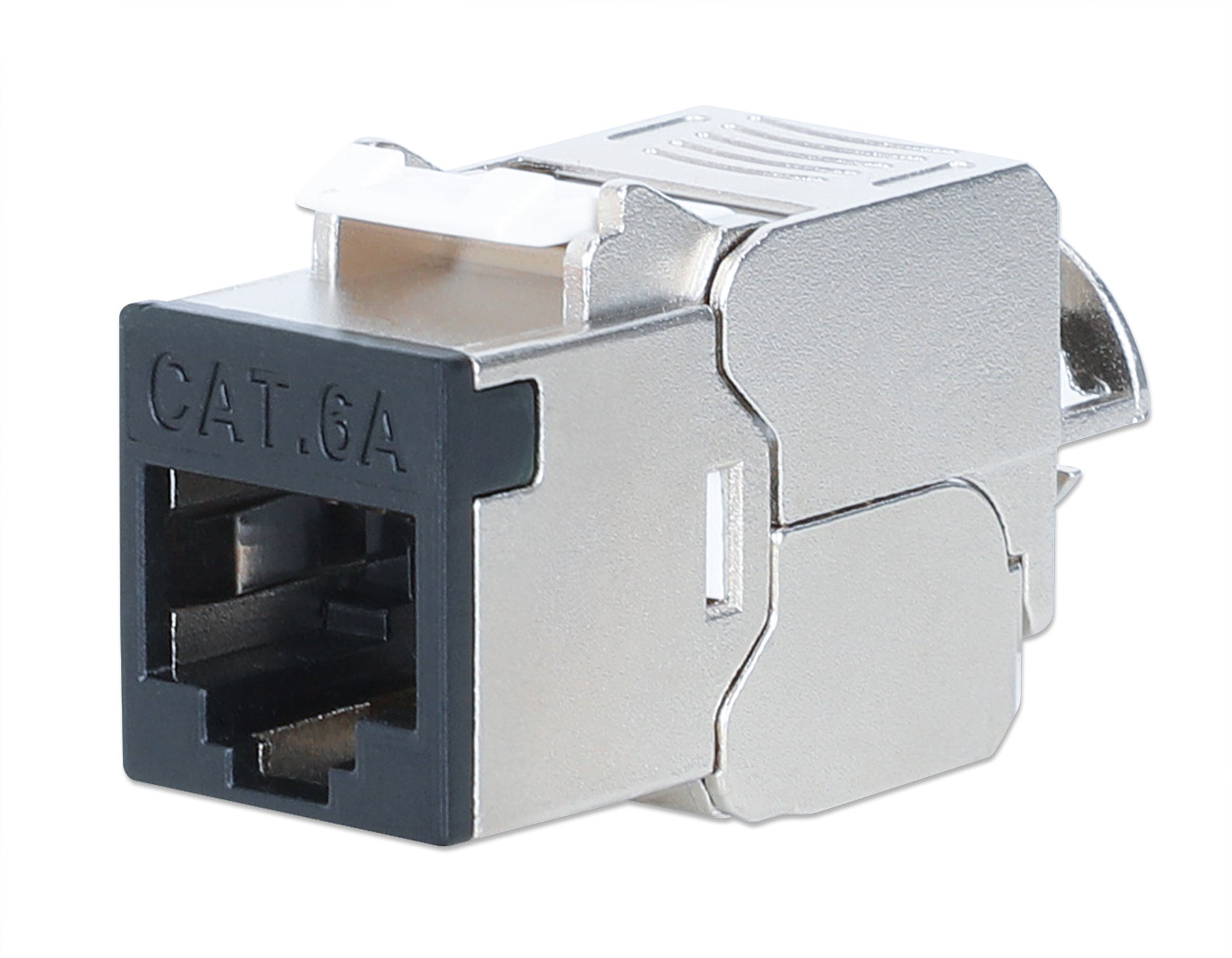 Cat6a 10G Shielded Toolless Slim Keystone Jack, Black Image 1