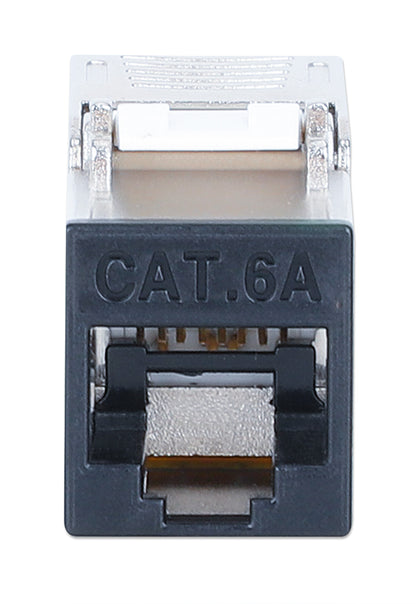 Cat6a 10G Shielded Toolless Slim Keystone Jack, Black Image 3