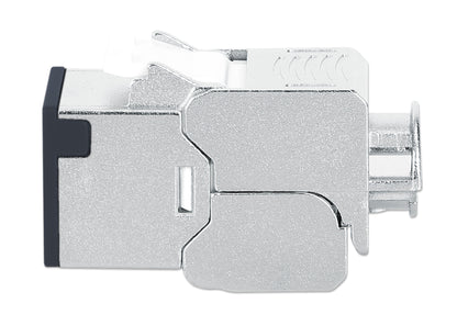 Cat6a 10G Shielded Toolless Slim Keystone Jack, Black Image 5