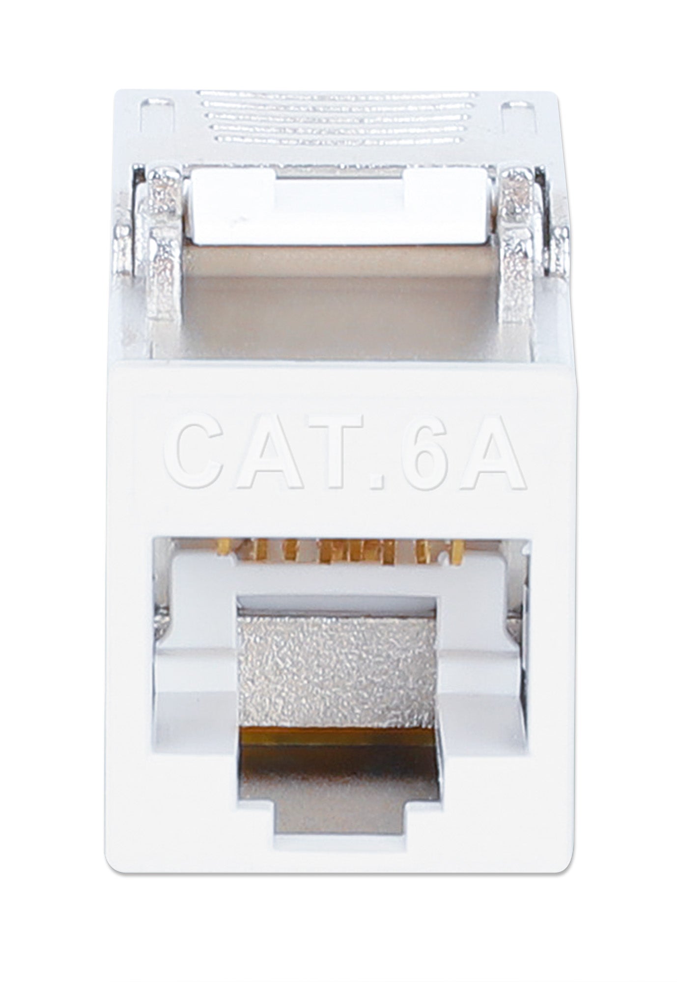 Cat6a 10G Shielded Toolless Slim Keystone Jack, White Image 3
